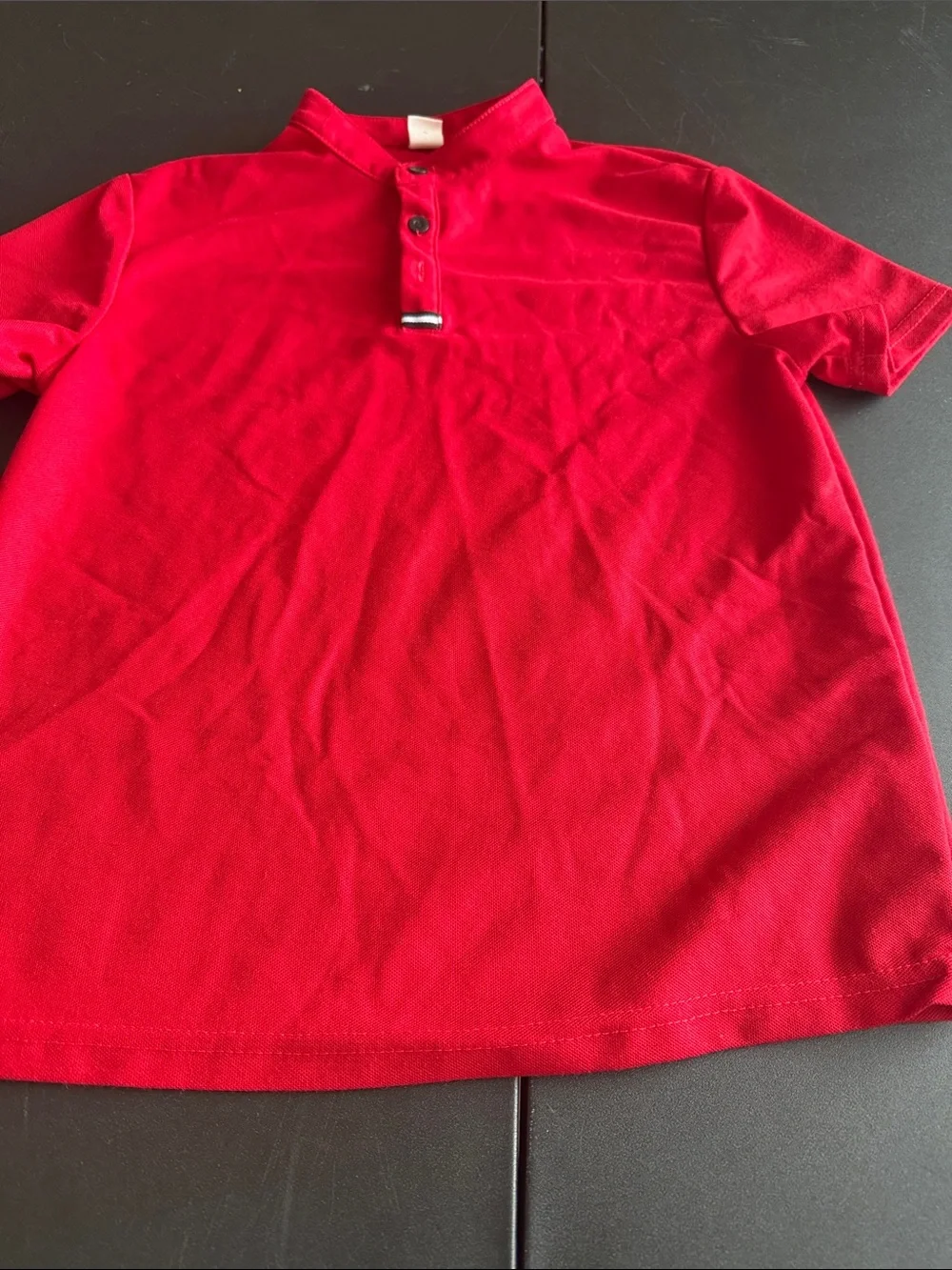 Kids Red Short-Sleeve Polo Top